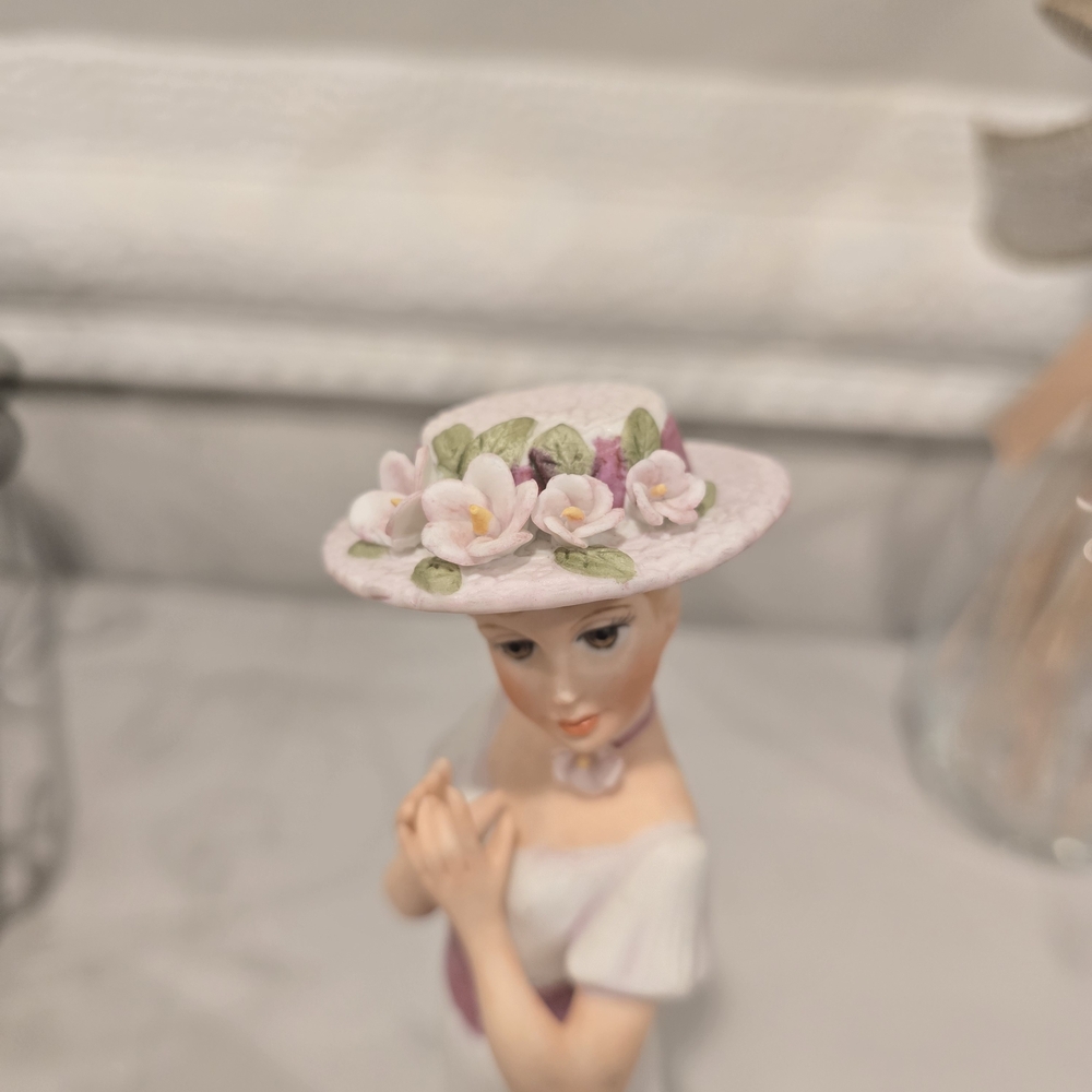 Vintage Enesco Imports Corp Victorian Porcelain Ladies Figurines - Picture 12 of 16
